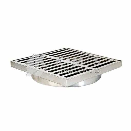 Mila 110x110x90mm Grid Floor Waste SS316 Stainless Steel