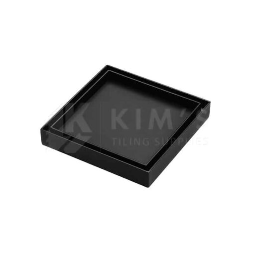 Sedek - Kano 120x90mm Tile Insert Floor Waste SS316 Matt Black - KANO-120-316-90MB
