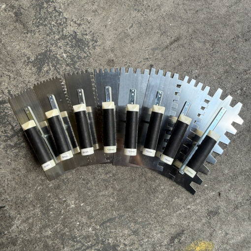 Kc Stainless Steel Notched Trowel 4, 6, 8, 10, 12, 15, 18, 23mm