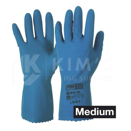 Blue Silver Lined Glove Medium