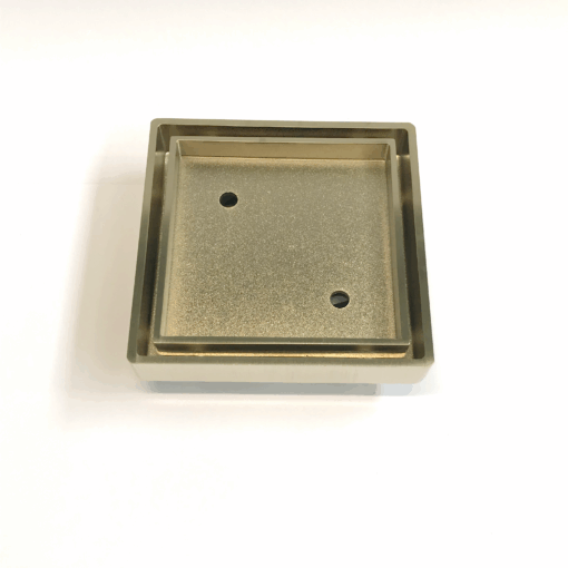 TILE INSERT SMART FLOOR WASTE BRUSHED GOLD 100x100x85