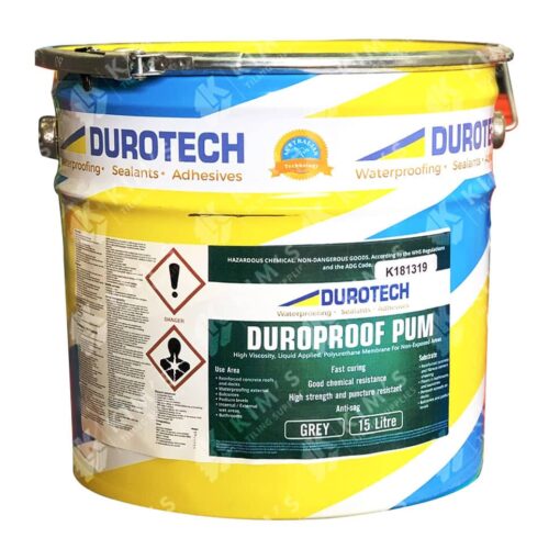 Alternative view of Durotech Duroproof PUM Pro Solvent Based Waterproofing Grey 18kg