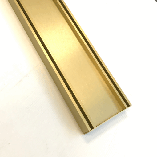 MS Brushed Gold Tile Insert 1000mm x 100mm x 21mm/26mm