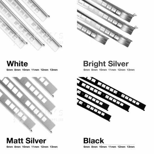 KC Aluminium Angle 3m (4 Colors & 6 Sizes)