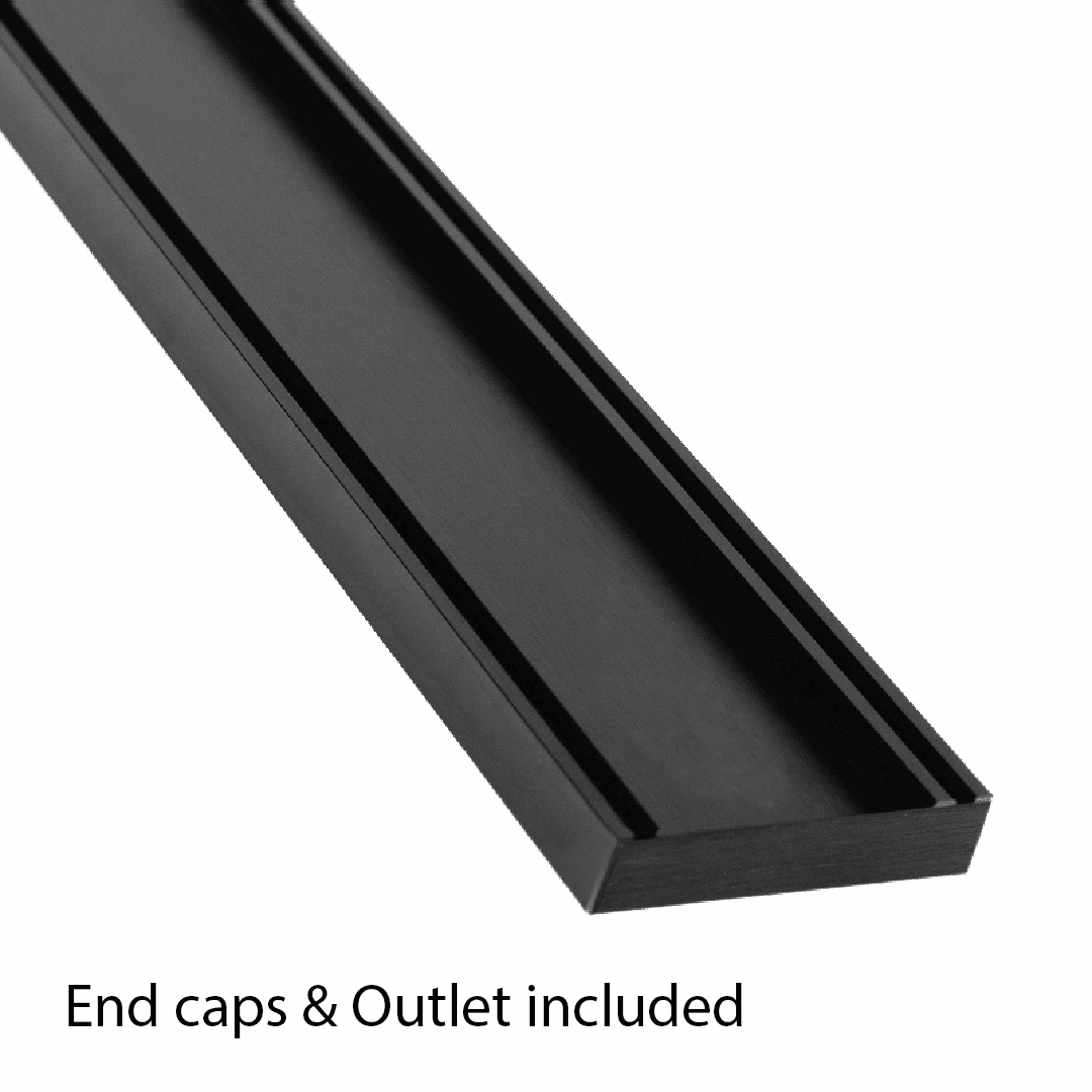 tiling supplies sydney Lauxes Celleni Midnight Slimline Tile Insert 5600X100X26 (Custom Cut)