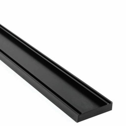 MS Brushed Black Tile Insert 1000mm x 100mm x 21mm/26mm/35mm