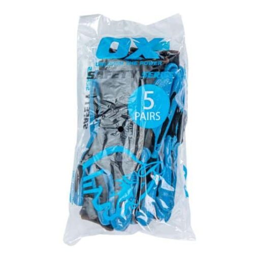 OX Polyester Lined Nitrile Glove 5Pairs