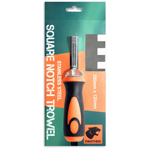Panther Square Notched Stainless Steel Trowel