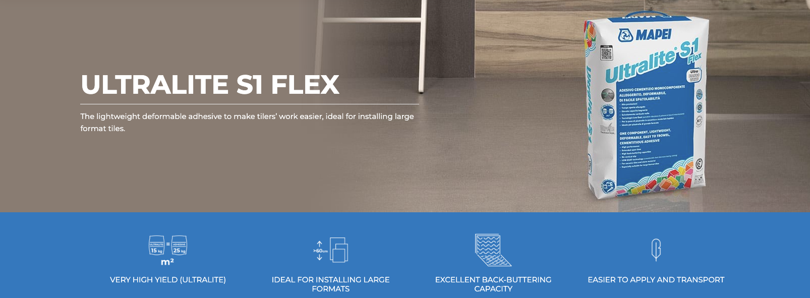 tiling supplies sydney Mapei - Ultralite S1 Flex White 13.5kg - ULW - Image 6