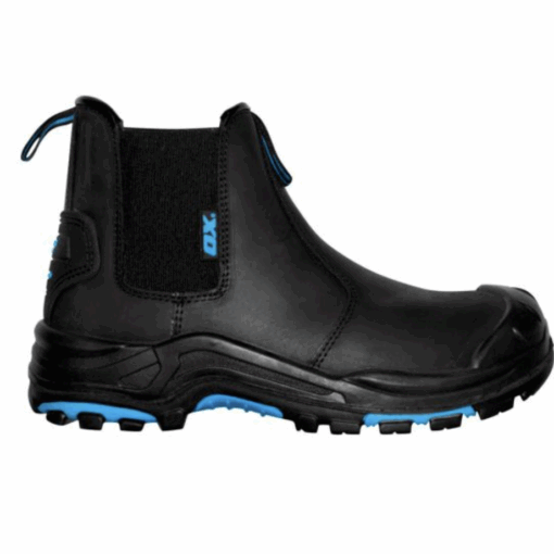 OX Black Elastic Sided Pull On Workboots