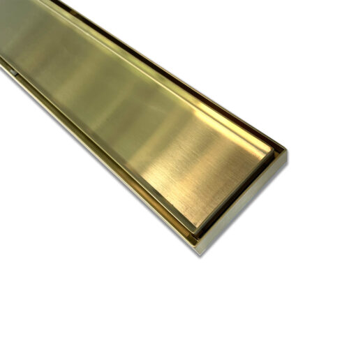 Alternative view of SD Mica SS316 Brass Gold Tile Insert Grate (In & Outdoor Use)