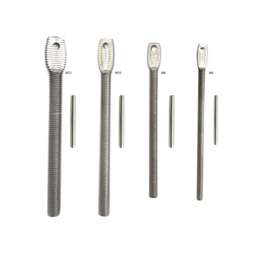 Stainless Steel 304 Flat Head Stone Fix Bolt  & Pin Set - M6, M8, M10, M12 (4 Sizes)