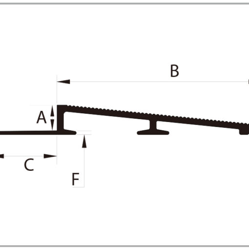 Alternative view of Aluminium Diminishing Trim Commercial 12Mm
