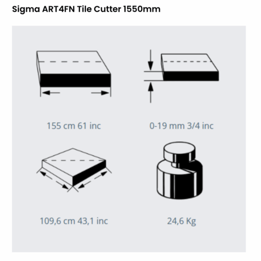 Alternative view of Sigma ART4FN Tile Cutter Taglia 155cm
