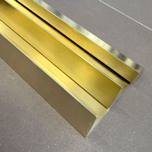 Alternative view of Kc Geometric Aluminium Angle 1.4mm x 3m Brushed Gold