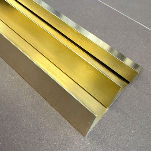 Kc Geometric Aluminium Angle 1.4mm x 3m Brushed Gold