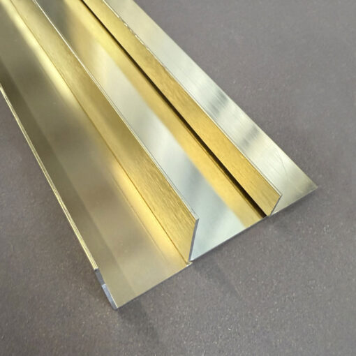 Kc Geometric Aluminium Angle 1.4mm x 3m Brushed Gold