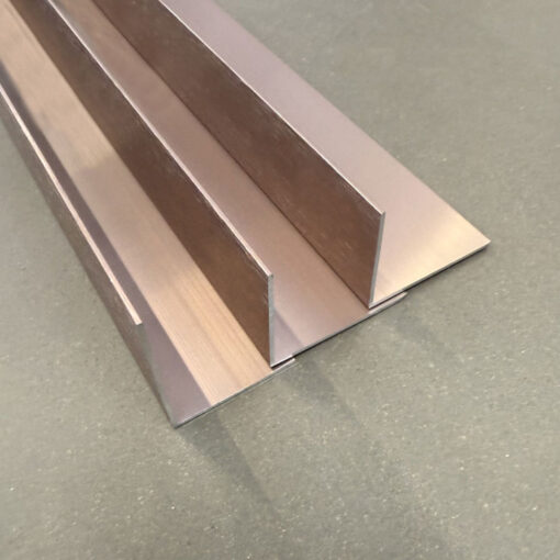 Kc Geometric Aluminium Angle 40x50x1.4mm x 3m Brushed Copper