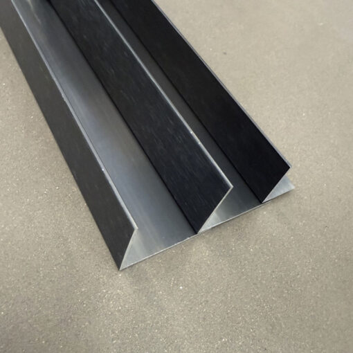 Kc Geometric Aluminium Angle 1.4mm x 3m Brushed Gunmetal