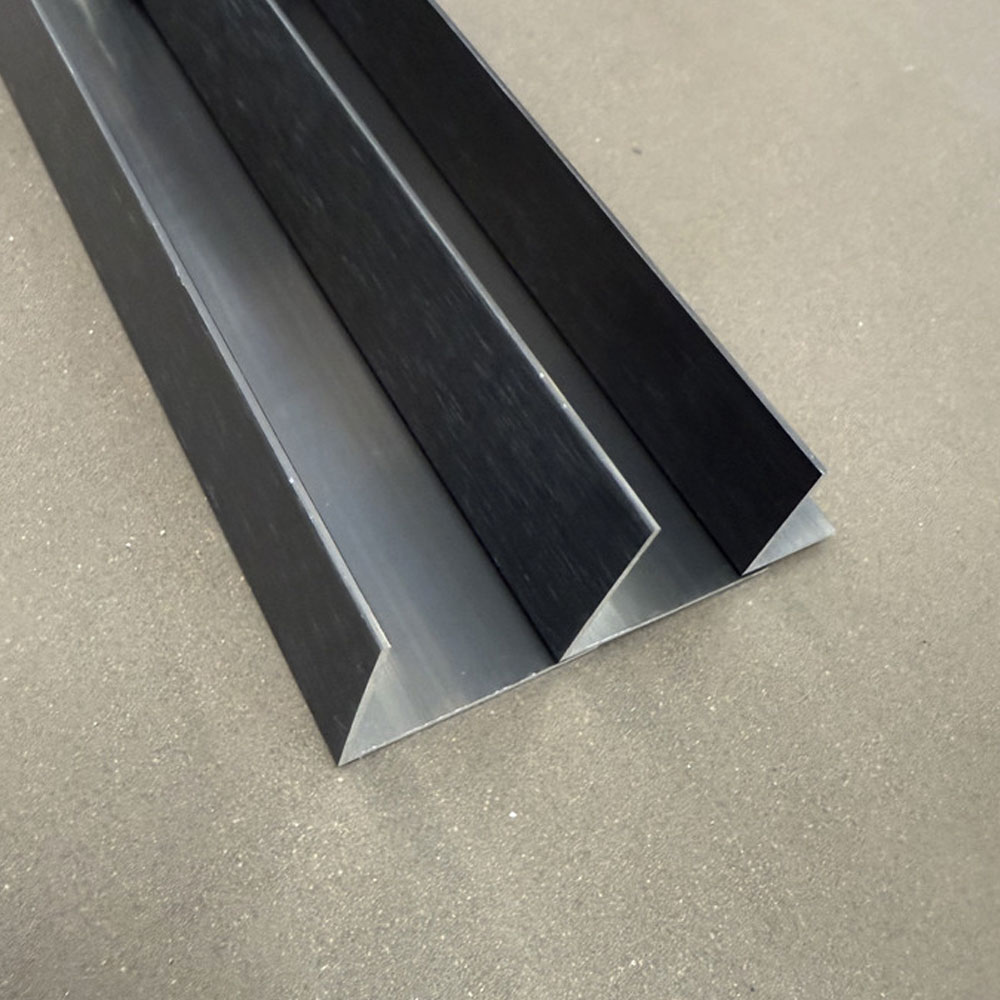 tiling supplies sydney Kc Geometric Aluminium Angle 1.4mm x 3m Brushed Gunmetal