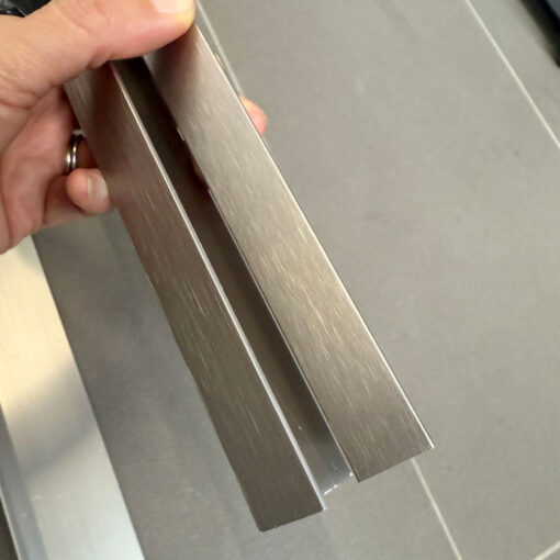 Alternative view of Kc Geometric Aluminium Angle 1.4mm x 3m Brushed Nickel
