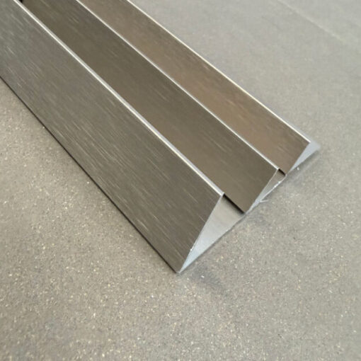 Kc Geometric Aluminium Angle 1.4mm x 3m Brushed Nickel