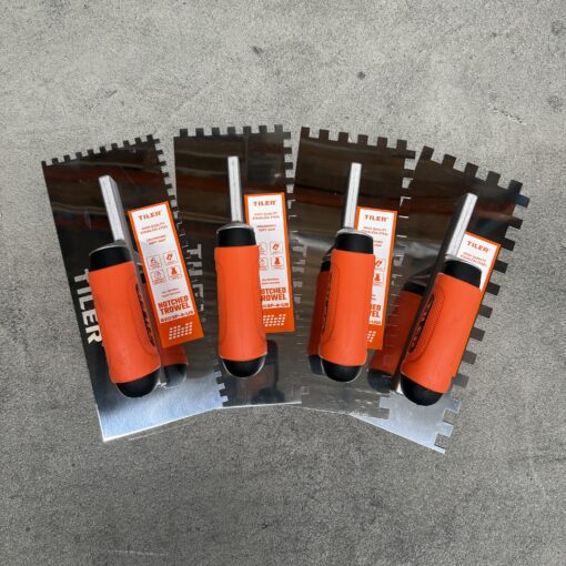 Kc Tiler Stainless Steel Soft Grip Notched Trowel 6,8,10,12mm