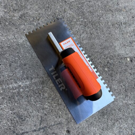 Kc Tiler Stainless Steel Soft Grip Notched Trowel 6,8,10,12mm - 6mm