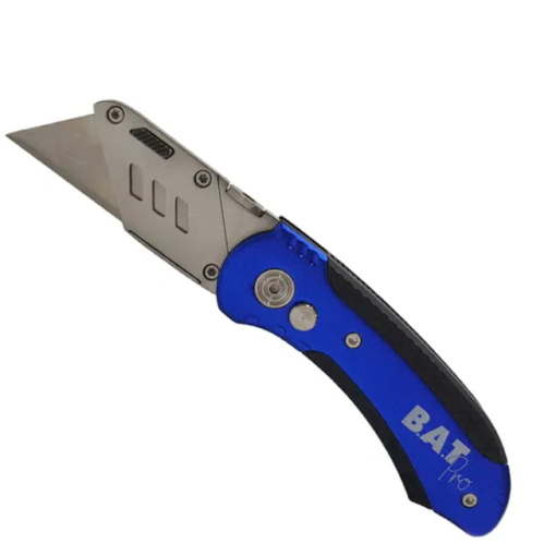 BAT - Folding Utility Knife Blue Handle - BP-FKS