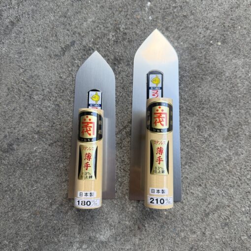 Stainless Steel Japanese Finishing Trowel 180mm & 210mm