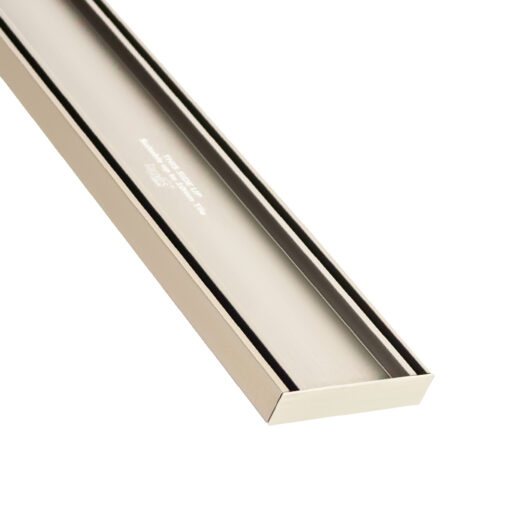 Lauxes - 1m Brushed Nickel Slimline Tile Insert (1000x100x21)